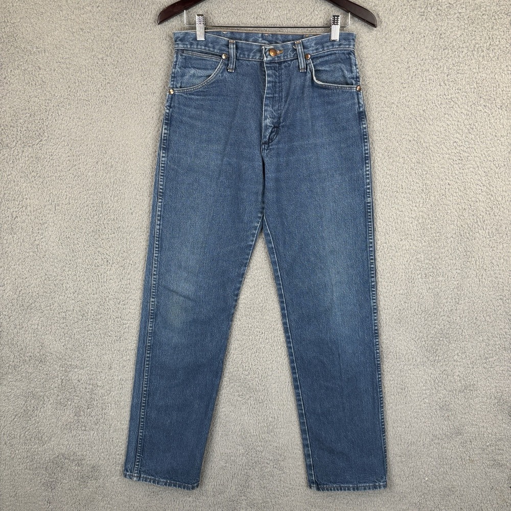 Vintage Wrangler‎ Cowboy Cut Jeans Men 30x34 Blue Made USA 13MWZPW Cowboy Rodeo